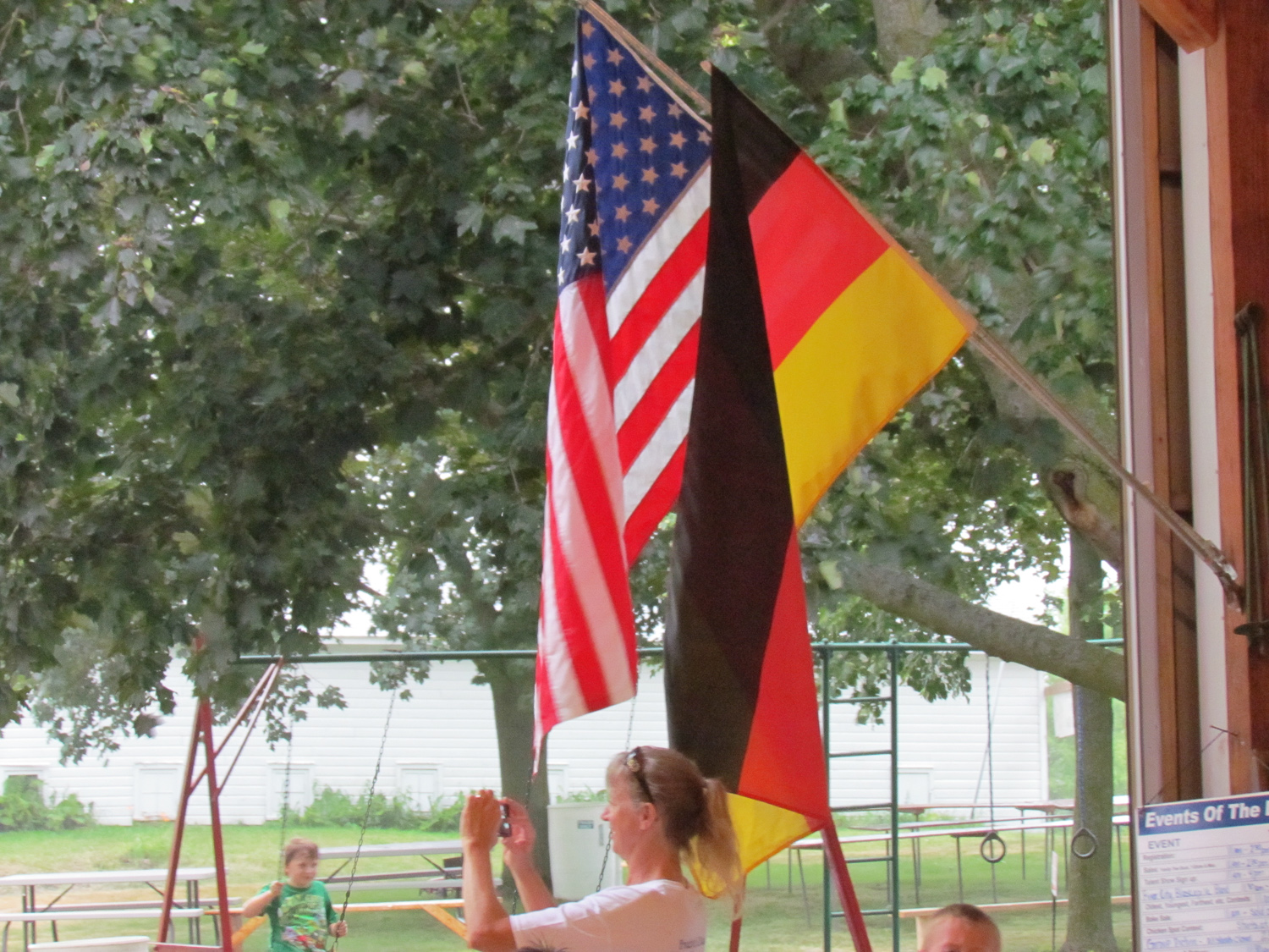 American and German Flags