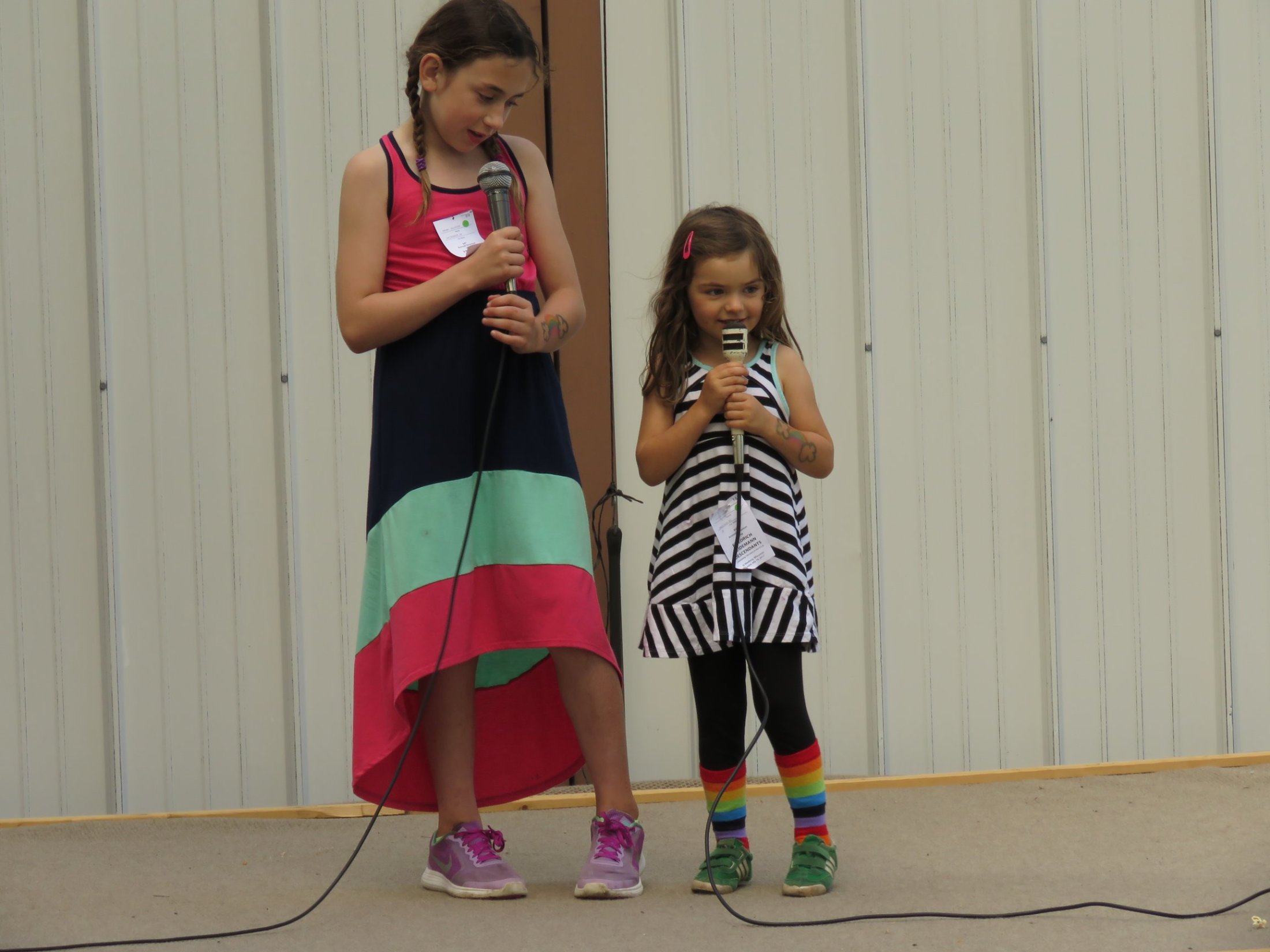 Naomi and Lydia sing for us at the Talent Show